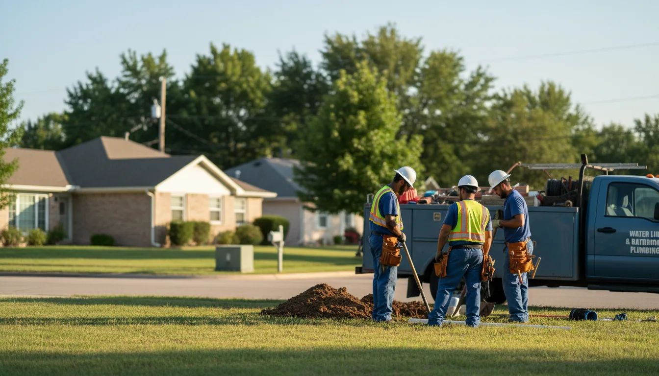 Residential water line and bathroom plumbing service in Snowville, UT
